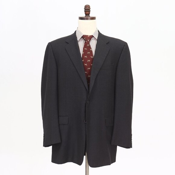 Hickey Freeman 46L Gray Solid 2-Button Sport Coat Blazer Jacket P451
